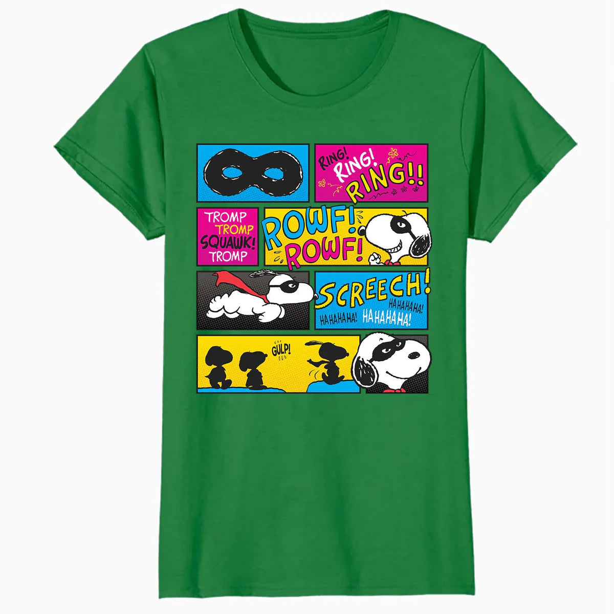 Peanuts Snoopy Masked Marvel Comic Strip Fun Super Hero Rescue Dog Official Women's SKINNY FIT T-Shirt