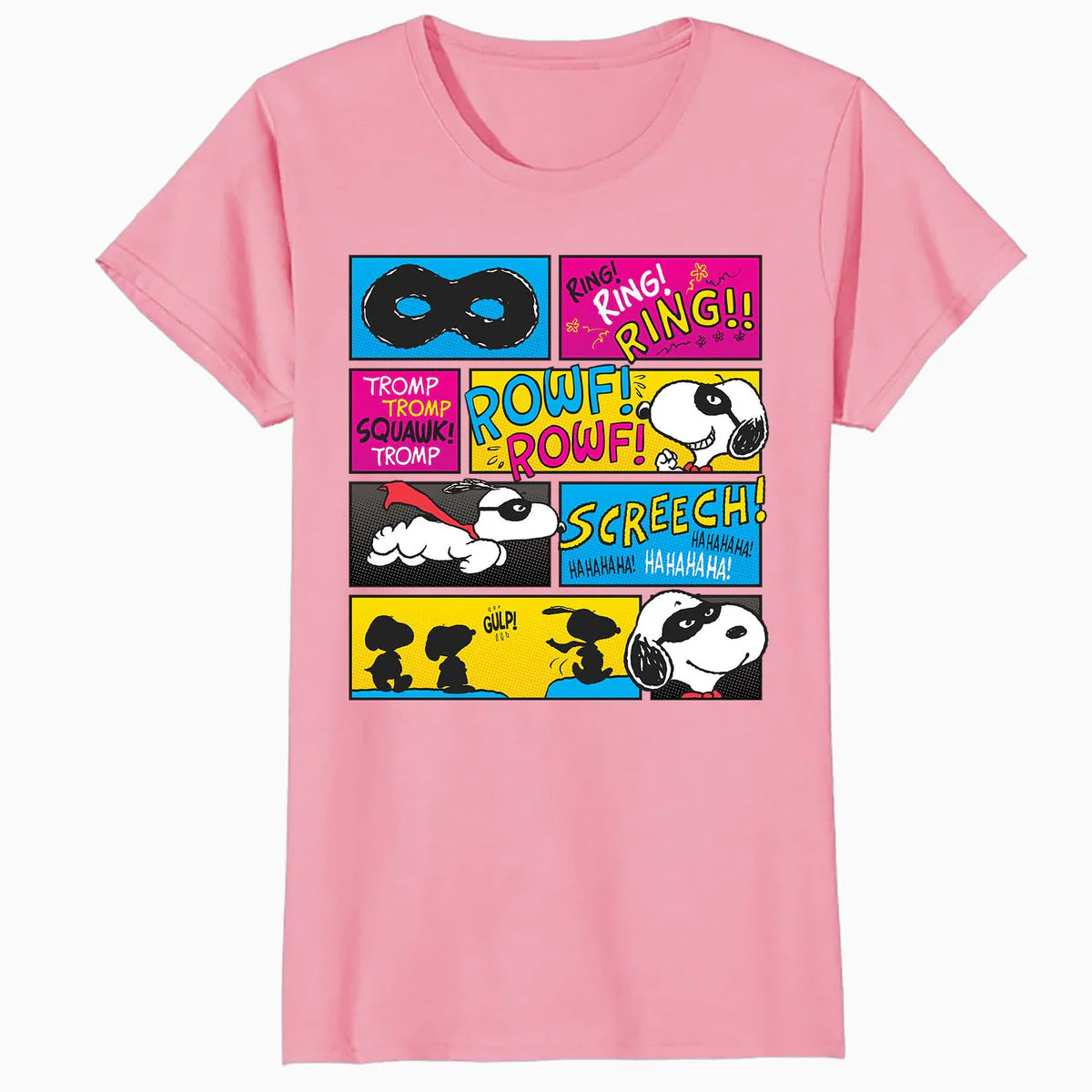 Peanuts Snoopy Masked Marvel Comic Strip Fun Super Hero Rescue Dog Official Women's SKINNY FIT T-Shirt