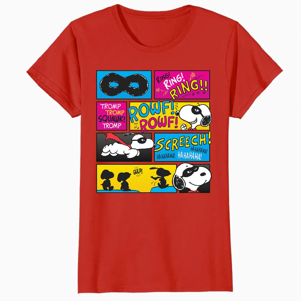 Peanuts Snoopy Masked Marvel Comic Strip Fun Super Hero Rescue Dog Official Women's SKINNY FIT T-Shirt