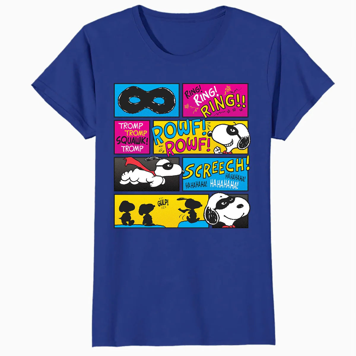 Peanuts Snoopy Masked Marvel Comic Strip Fun Super Hero Rescue Dog Official Women's SKINNY FIT T-Shirt