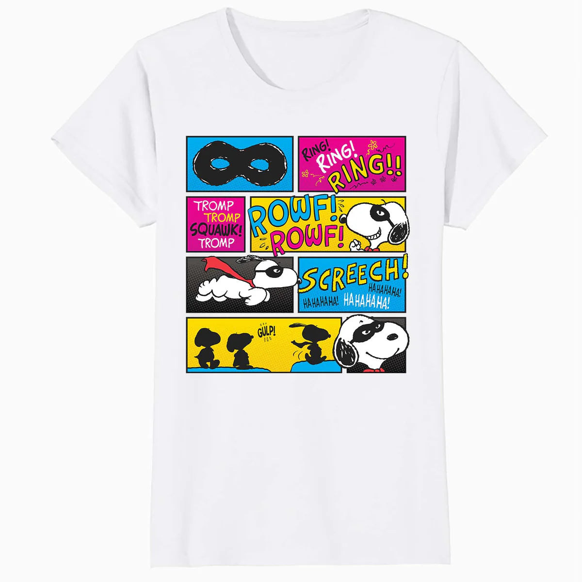Peanuts Snoopy Masked Marvel Comic Strip Fun Super Hero Rescue Dog Official Women's SKINNY FIT T-Shirt