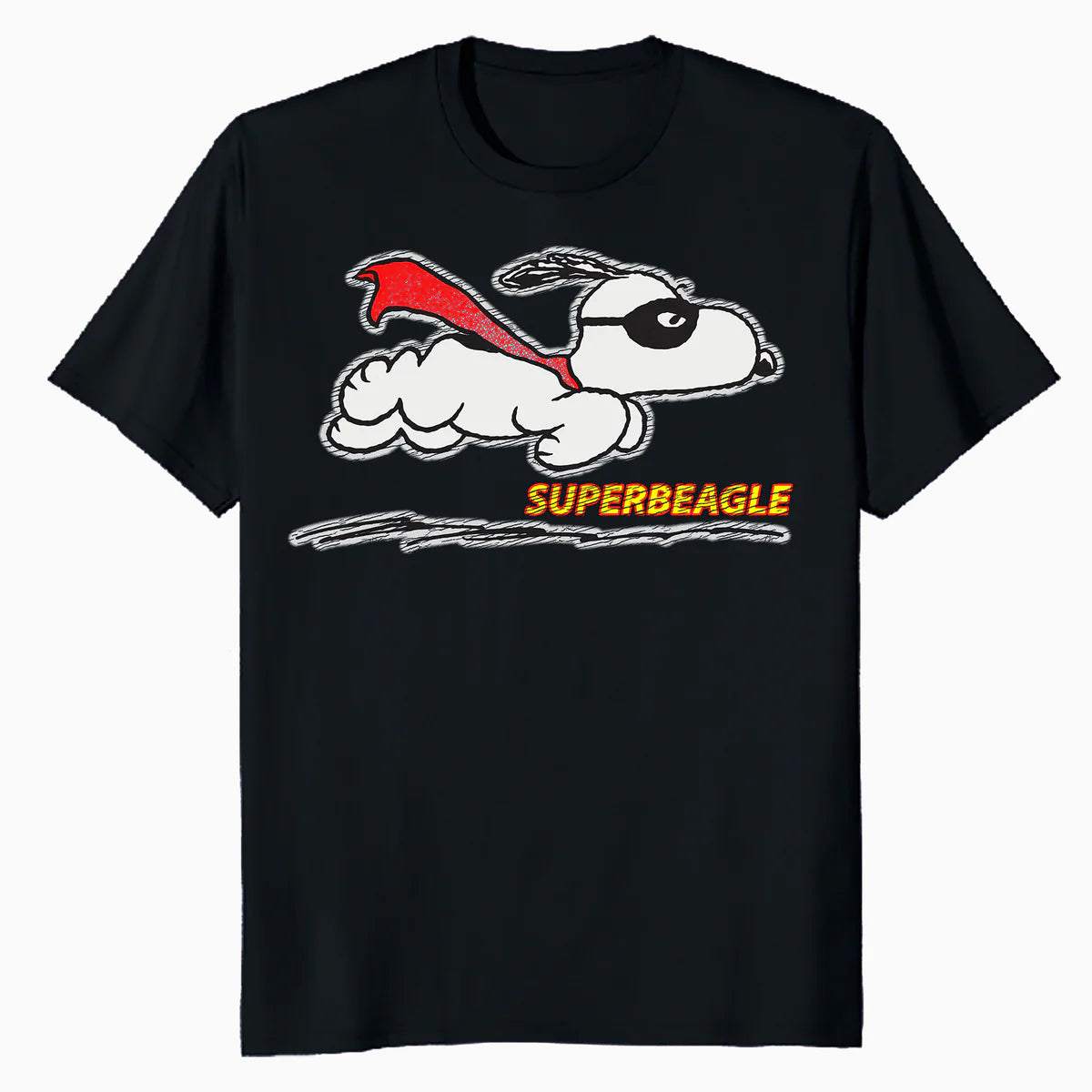 Peanuts Snoopy Masked Marvel Super Beagle Flying Caped Hero Classic Official Men's T-Shirt
