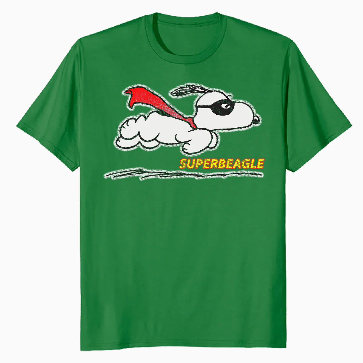 Peanuts Snoopy Masked Marvel Super Beagle Flying Caped Hero Classic Official Men's T-Shirt
