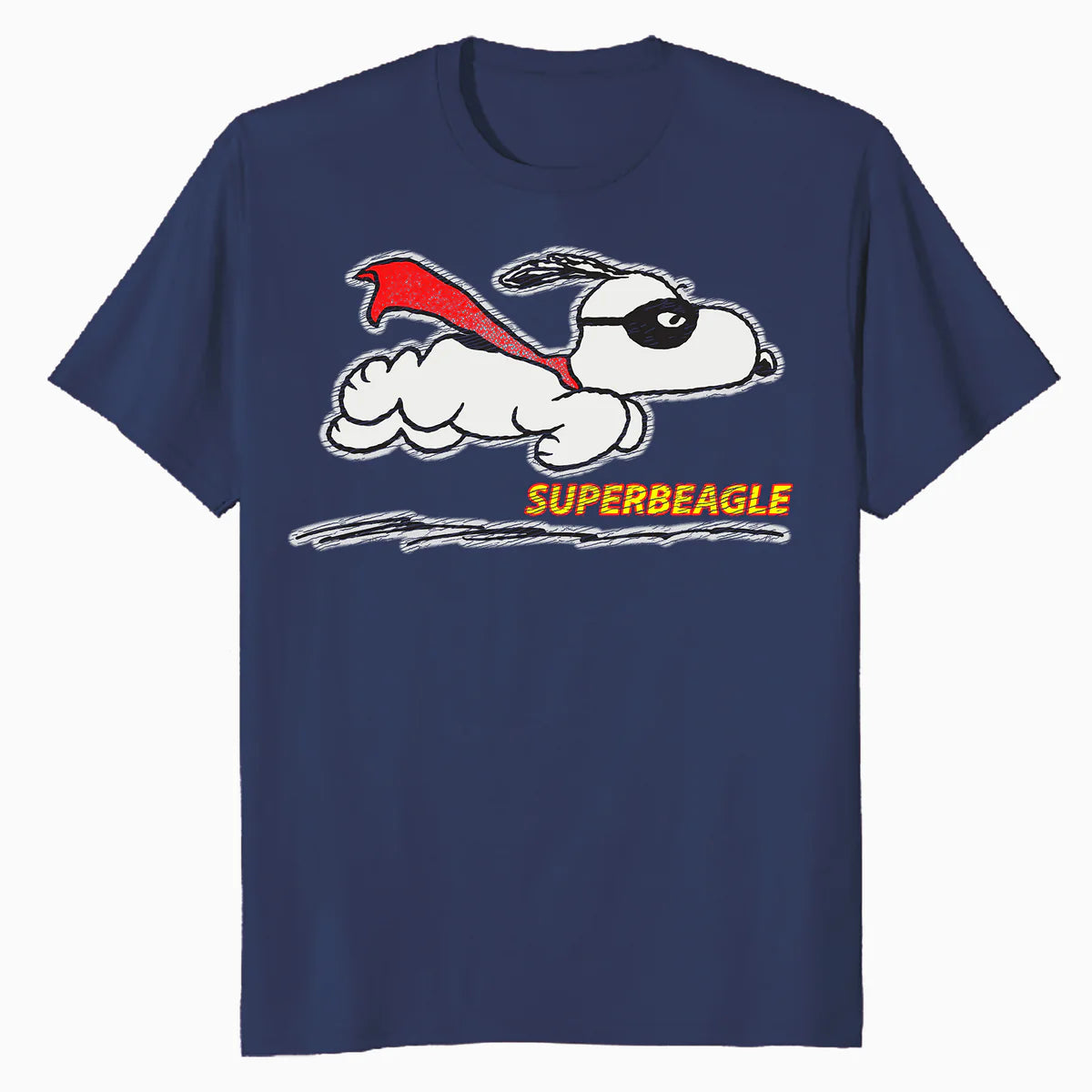 Peanuts Snoopy Masked Marvel Super Beagle Flying Caped Hero Classic Official Men's T-Shirt