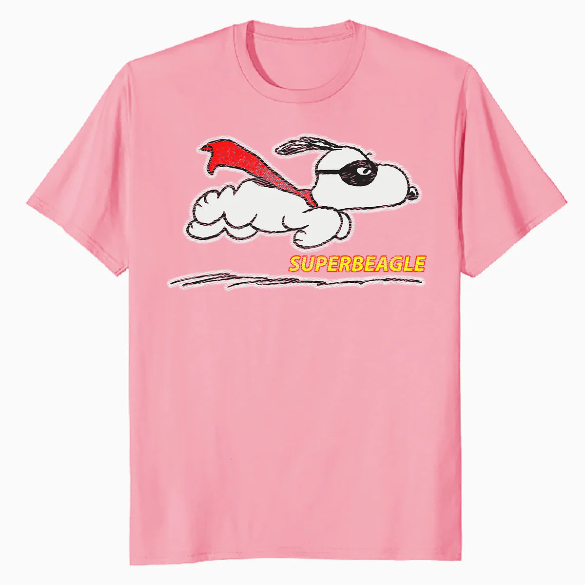 Peanuts Snoopy Masked Marvel Super Beagle Flying Caped Hero Classic Official Men's T-Shirt