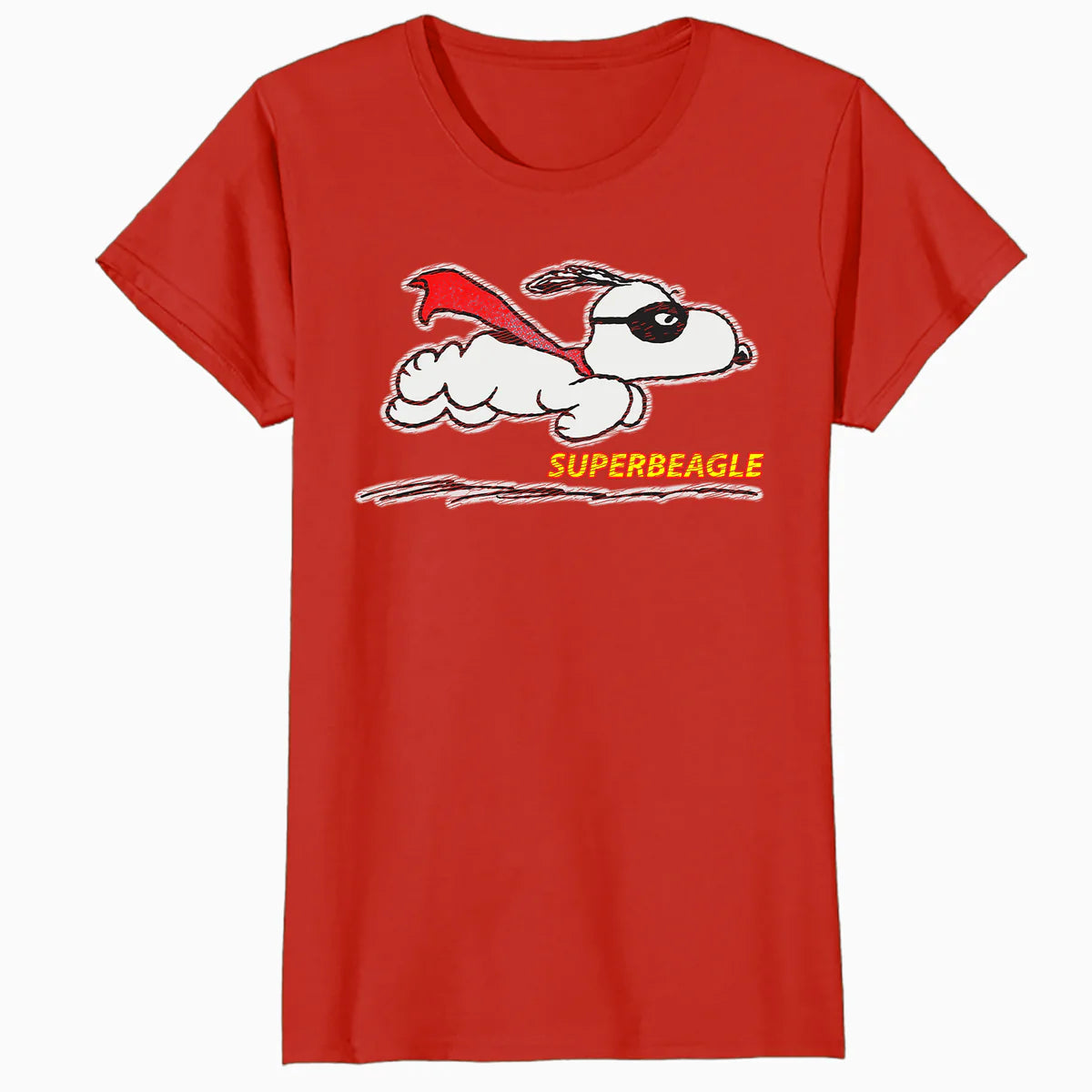 Peanuts Snoopy Masked Marvel Super Beagle Flying Caped Hero Classic Official Women's SKINNY FIT T-Shirt