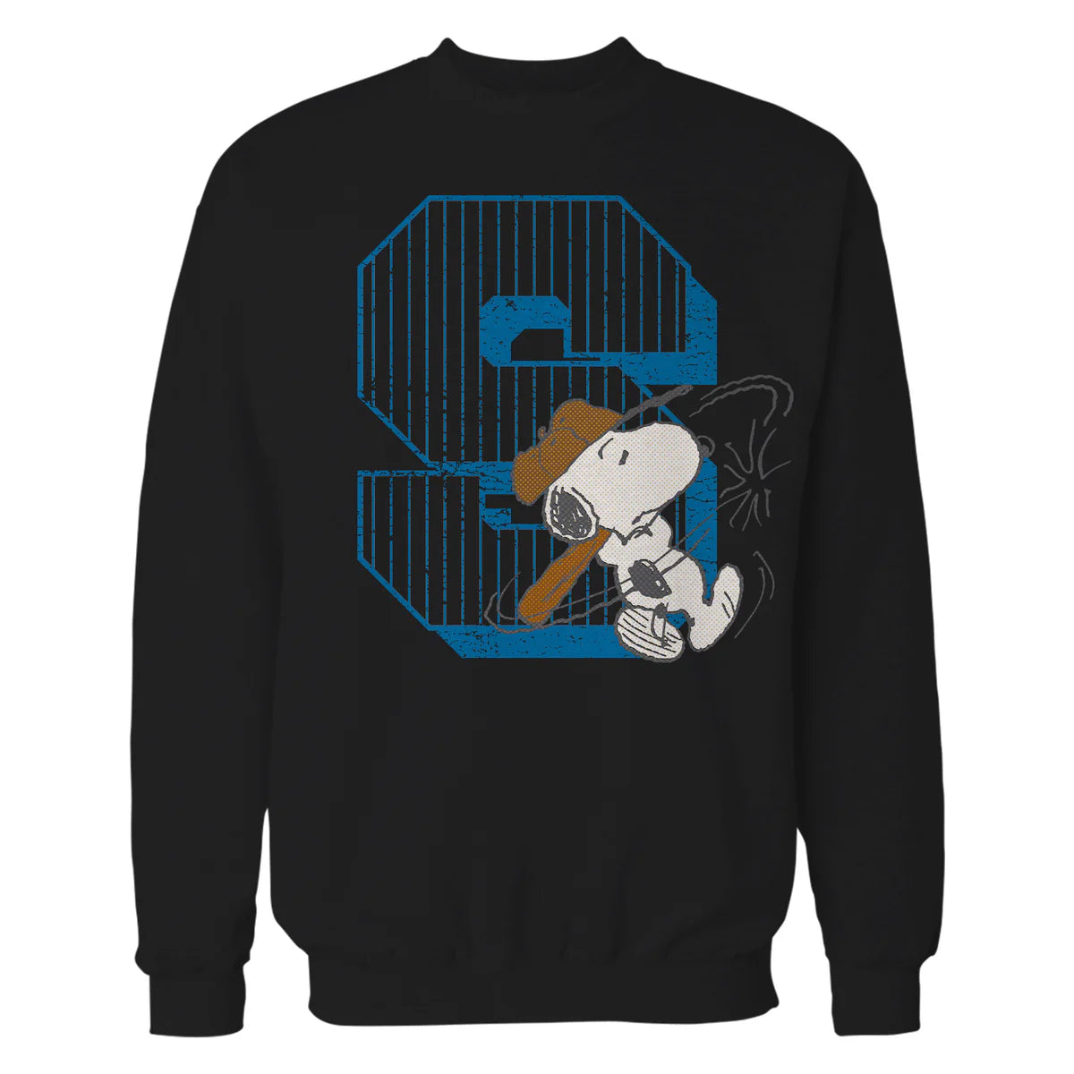Peanuts Baseball Snoopy Swing Bat Retro 90s Varsity Sports Official Sweatshirt
