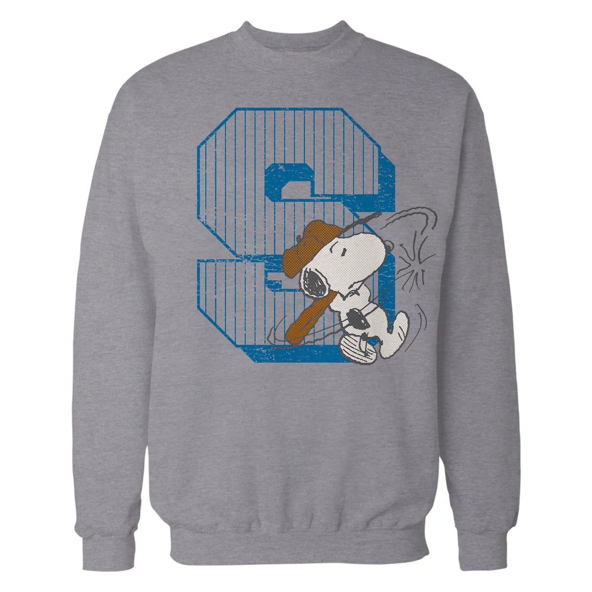 Peanuts Baseball Snoopy Swing Bat Retro 90s Varsity Sports Official Sweatshirt