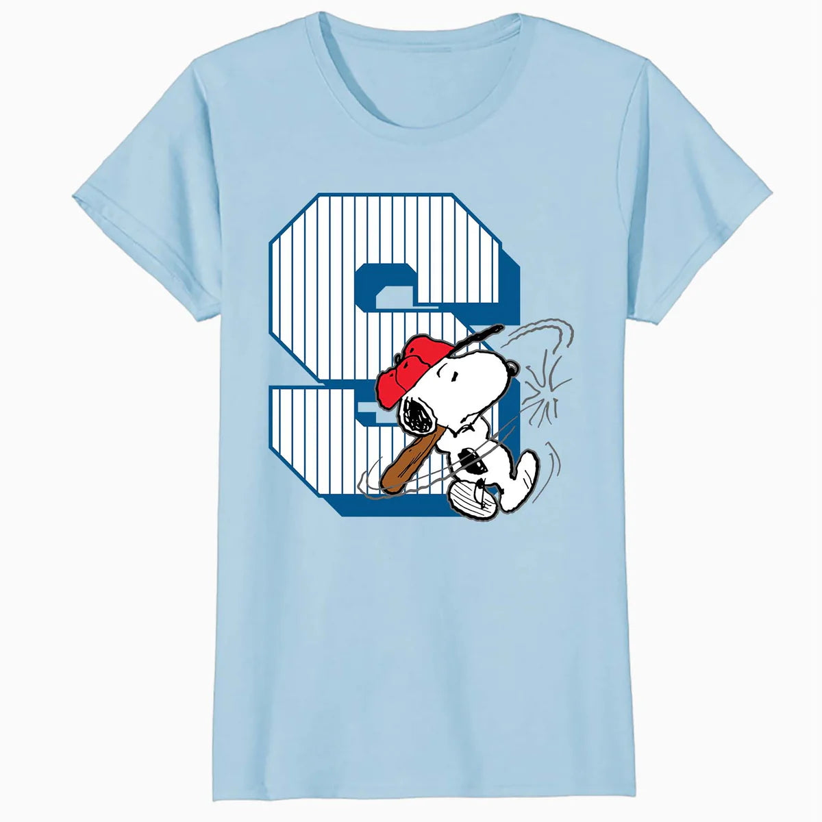 Peanuts Baseball Snoopy Swing Varsity Sports Classic Comics Official Women's SKINNY FIT T-Shirt