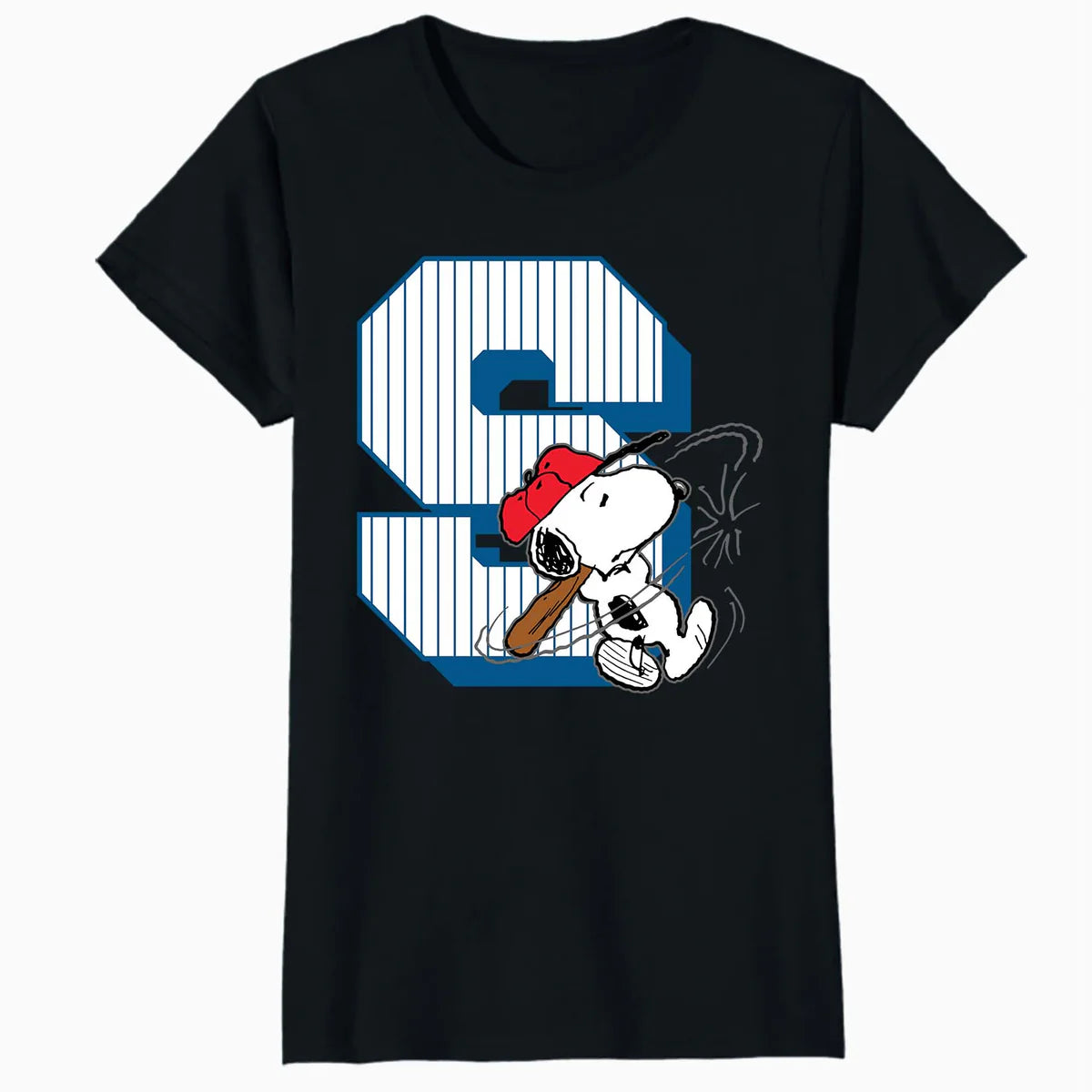 Peanuts Baseball Snoopy Swing Varsity Sports Classic Comics Official Women's SKINNY FIT T-Shirt