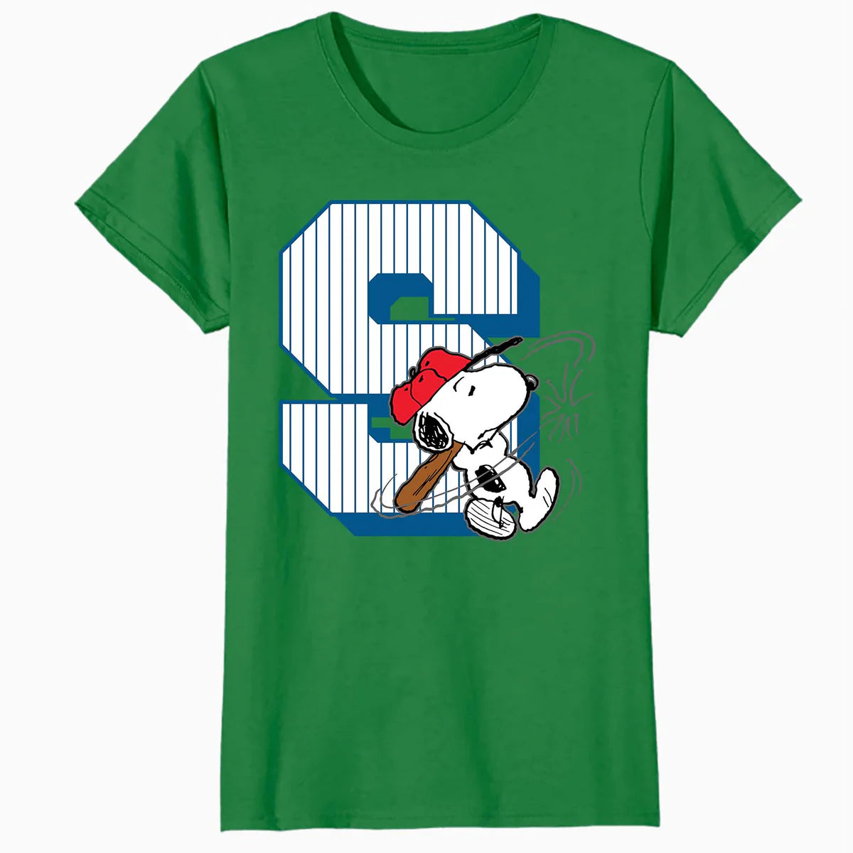Peanuts Baseball Snoopy Swing Varsity Sports Classic Comics Official Women's SKINNY FIT T-Shirt