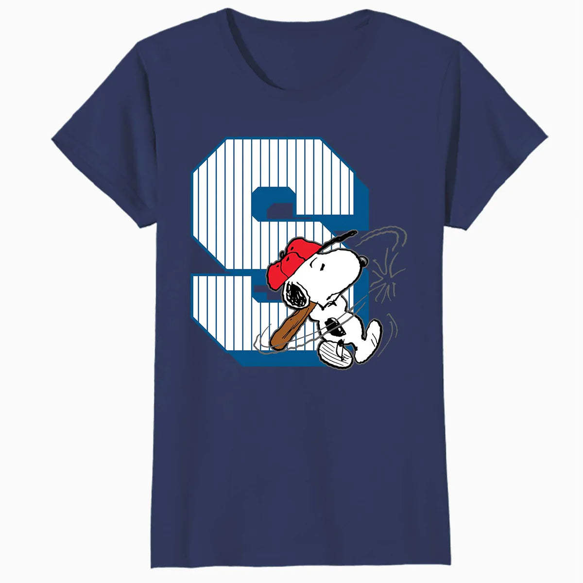 Peanuts Baseball Snoopy Swing Varsity Sports Classic Comics Official Women's SKINNY FIT T-Shirt