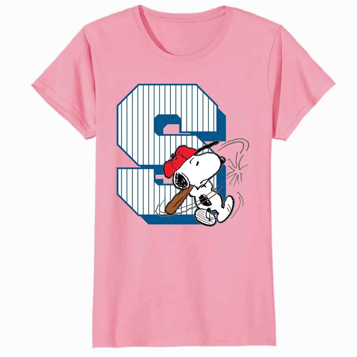 Peanuts Baseball Snoopy Swing Varsity Sports Classic Comics Official Women's SKINNY FIT T-Shirt