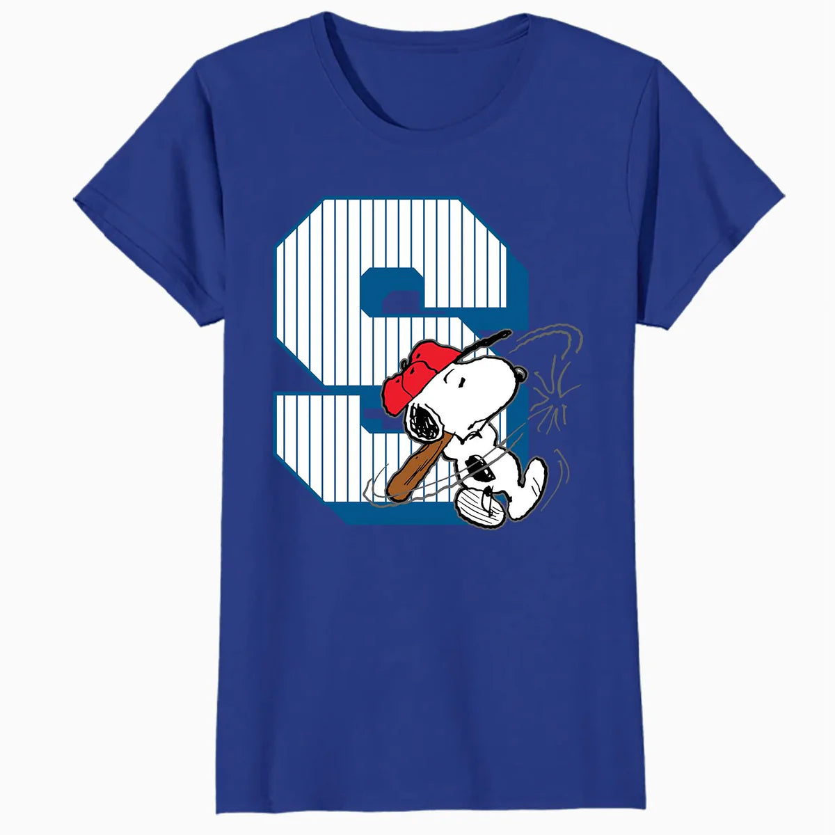 Peanuts Baseball Snoopy Swing Varsity Sports Classic Comics Official Women's SKINNY FIT T-Shirt