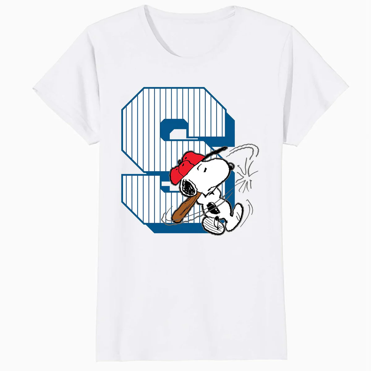 Peanuts Baseball Snoopy Swing Varsity Sports Classic Comics Official Women's SKINNY FIT T-Shirt