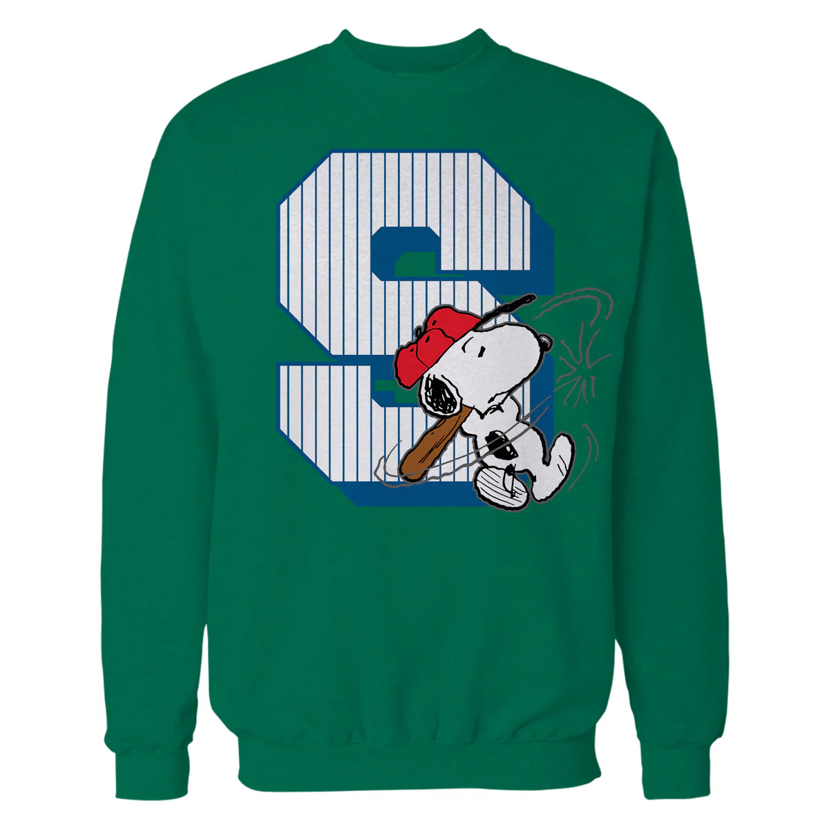 Peanuts Baseball Snoopy Swing Varsity Sports Classic Comics Official Sweatshirt