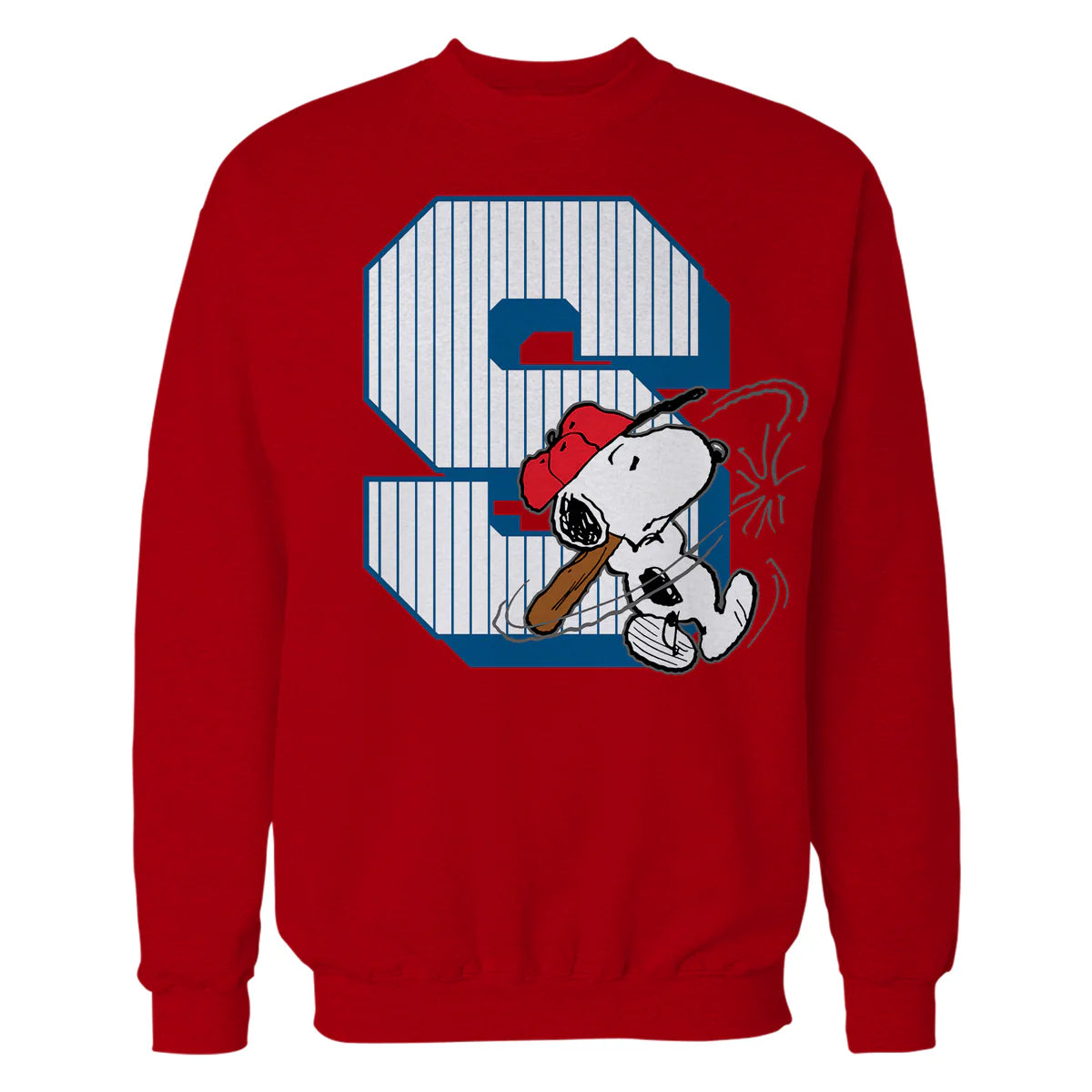 Peanuts Baseball Snoopy Swing Varsity Sports Classic Comics Official Sweatshirt