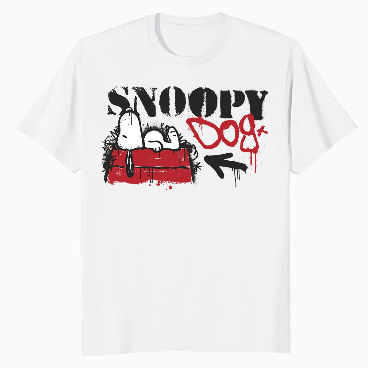 Peanuts Graffiti Snoopy Dog House Cool 90s Urban Street Art Official Men's T-Shirt