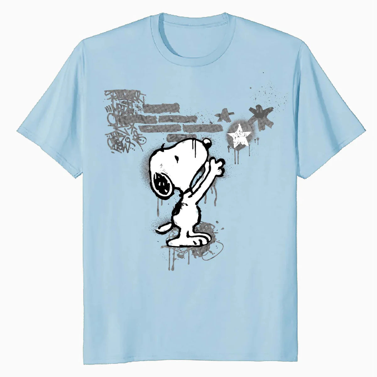 Peanuts Graffiti Snoopy Stencil Star Street Art Retro Urban Official Men's T-Shirt
