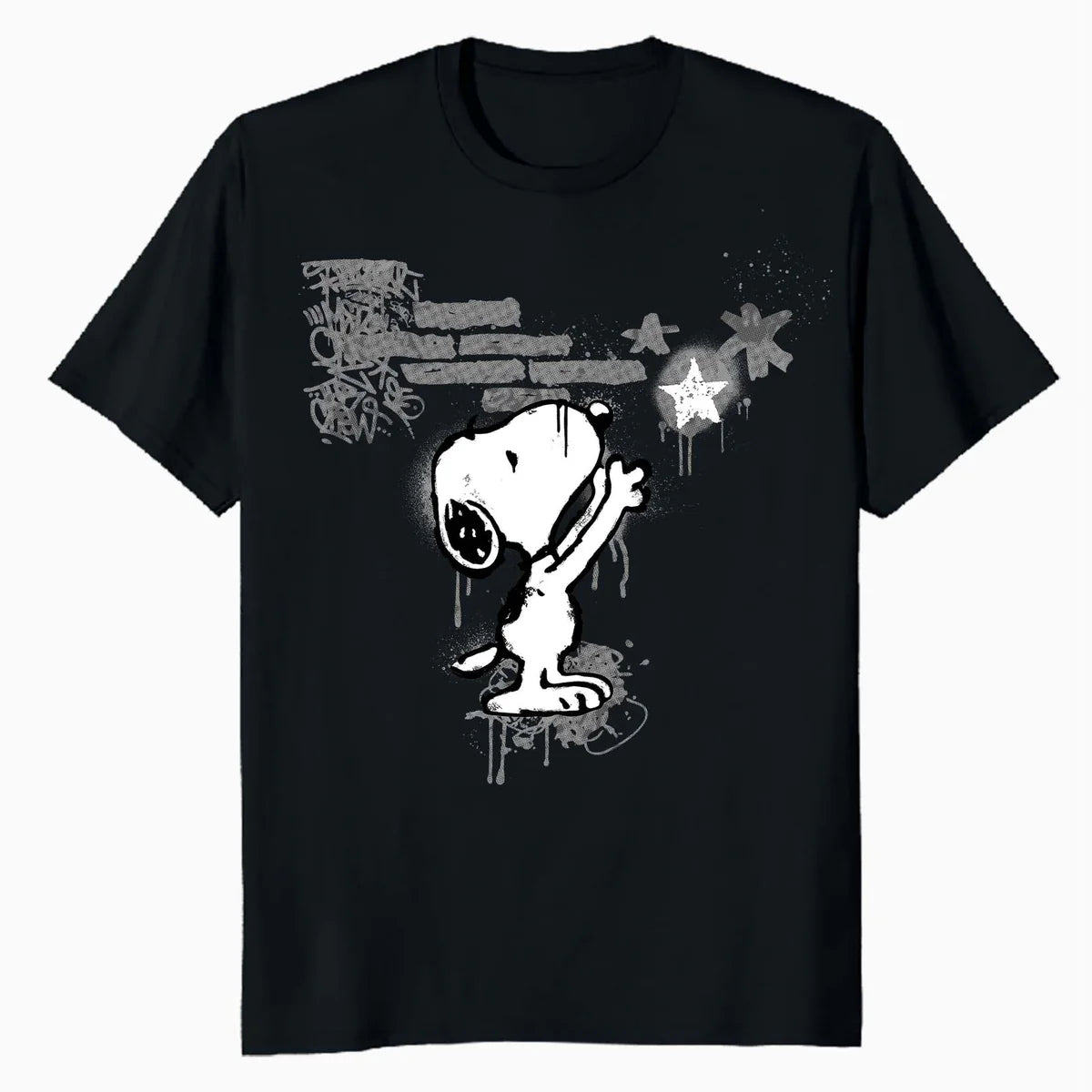 Peanuts Graffiti Snoopy Stencil Star Street Art Retro Urban Official Men's T-Shirt