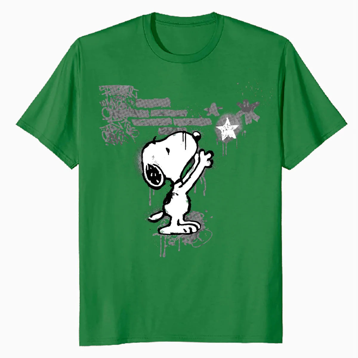 Peanuts Graffiti Snoopy Stencil Star Street Art Retro Urban Official Men's T-Shirt