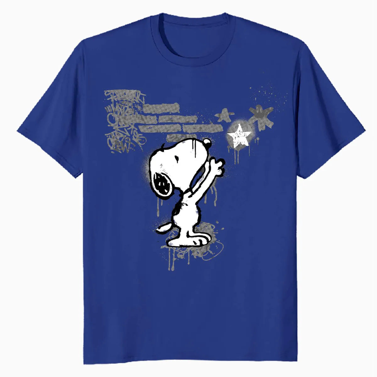 Peanuts Graffiti Snoopy Stencil Star Street Art Retro Urban Official Men's T-Shirt