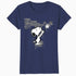 Peanuts Graffiti Snoopy Stencil Star Street Art Retro Urban Official Women's SKINNY FIT T-Shirt
