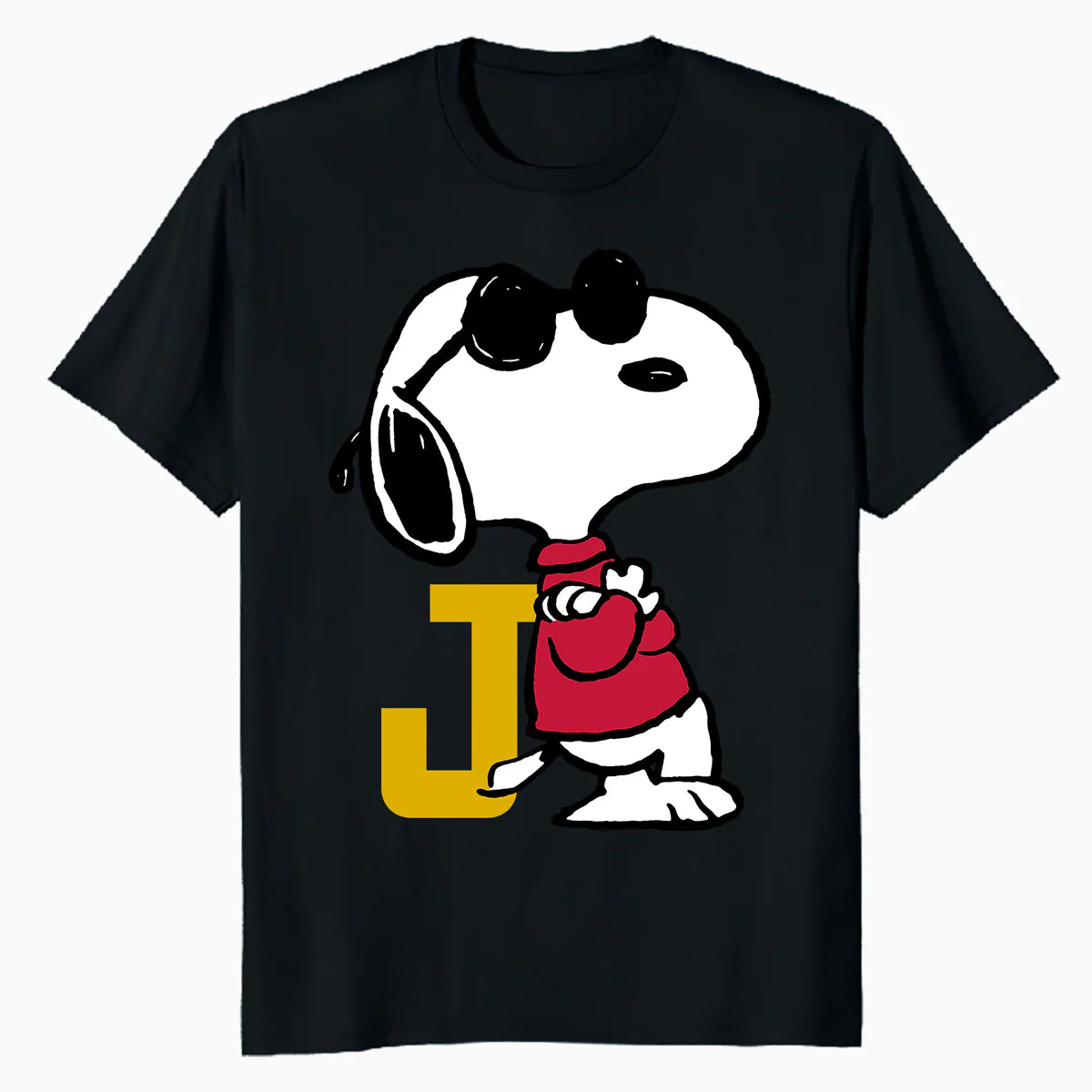 Peanuts Joe Cool Snoopy Retro Sports Classic Baseball Logo Official Men's T-Shirt
