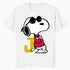 Peanuts Joe Cool Snoopy Retro Sports Classic Baseball Logo Official Men's T-Shirt