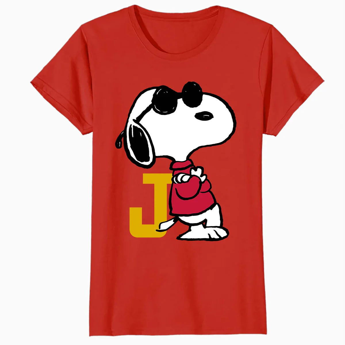 Peanuts Joe Cool Snoopy Retro Sports Classic Baseball Logo Official Women's SKINNY FIT T-Shirt