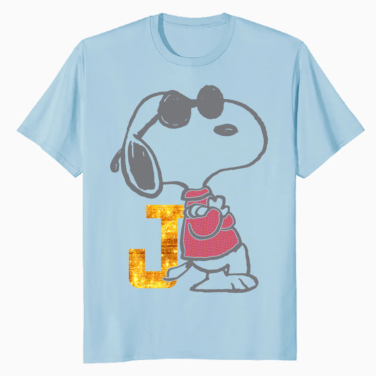 Peanuts Joe Cool Snoopy Urban Sports Bling Baseball Logo Official Men's T-Shirt