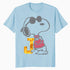 Peanuts Joe Cool Snoopy Urban Sports Bling Baseball Logo Official Men's T-Shirt