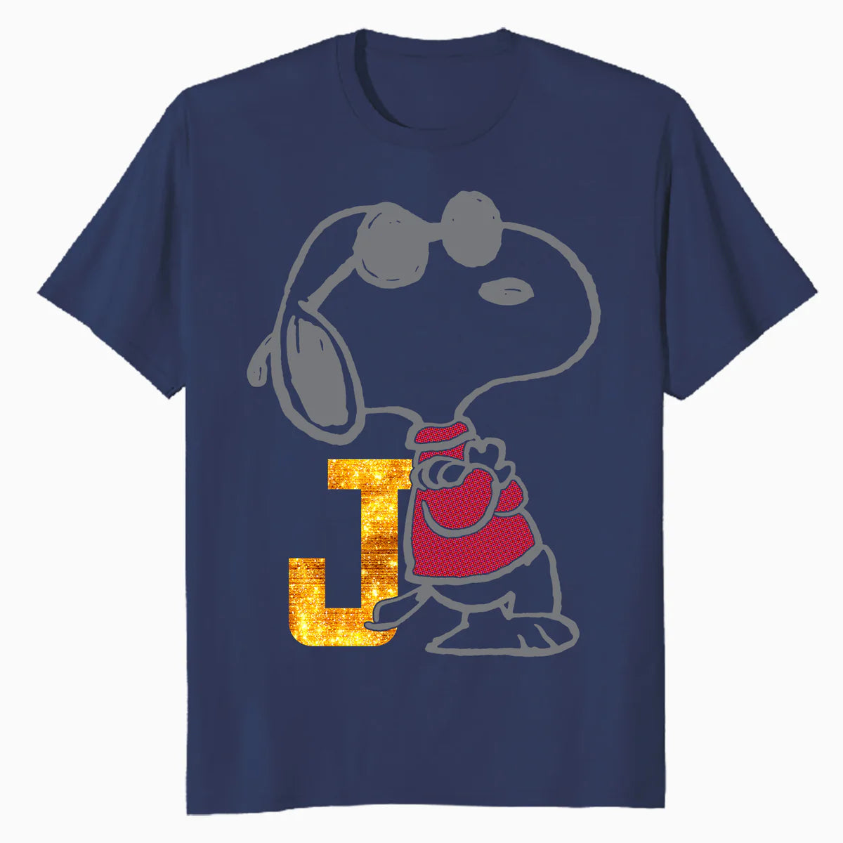 Peanuts Joe Cool Snoopy Urban Sports Bling Baseball Logo Official Men's T-Shirt