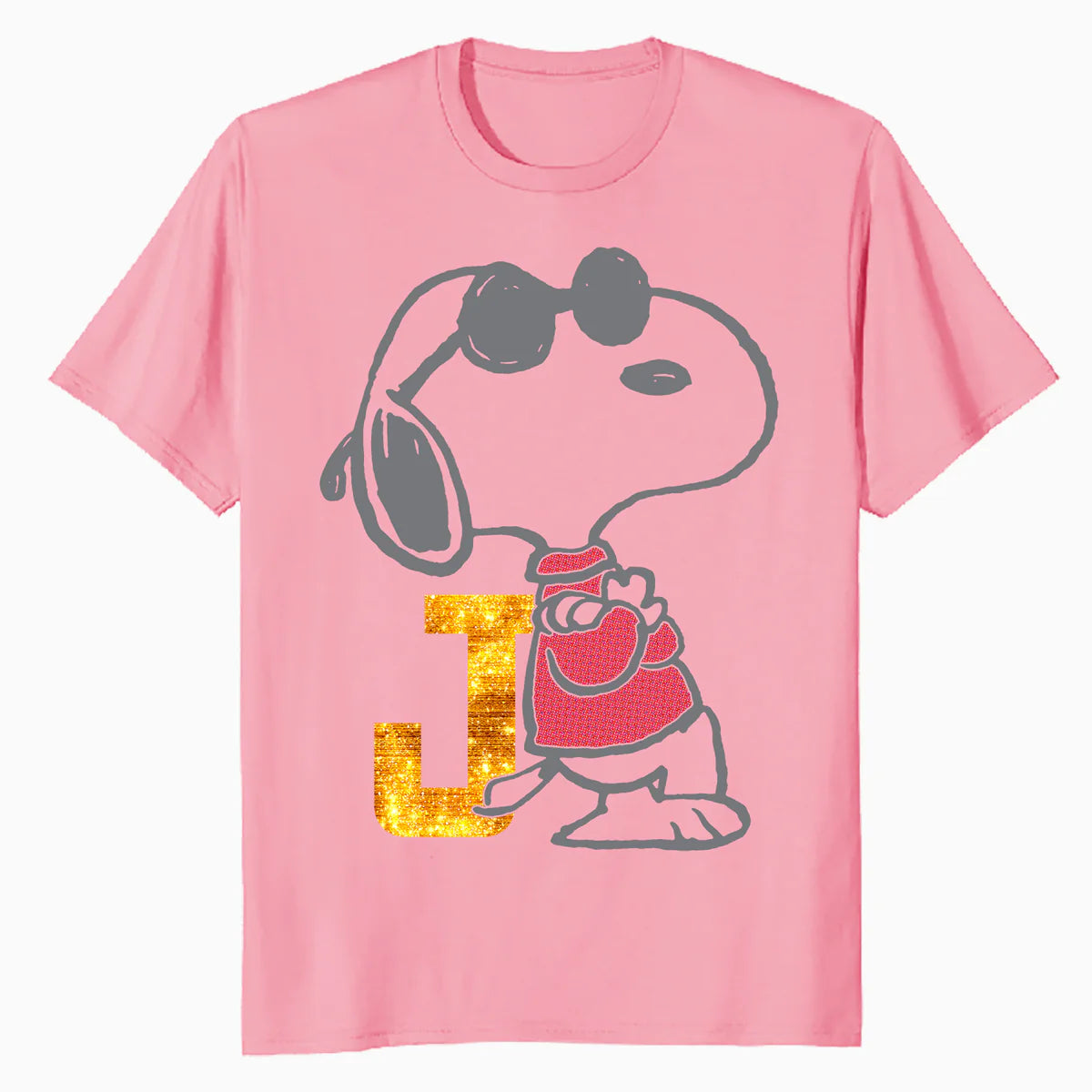 Peanuts Joe Cool Snoopy Urban Sports Bling Baseball Logo Official Men's T-Shirt