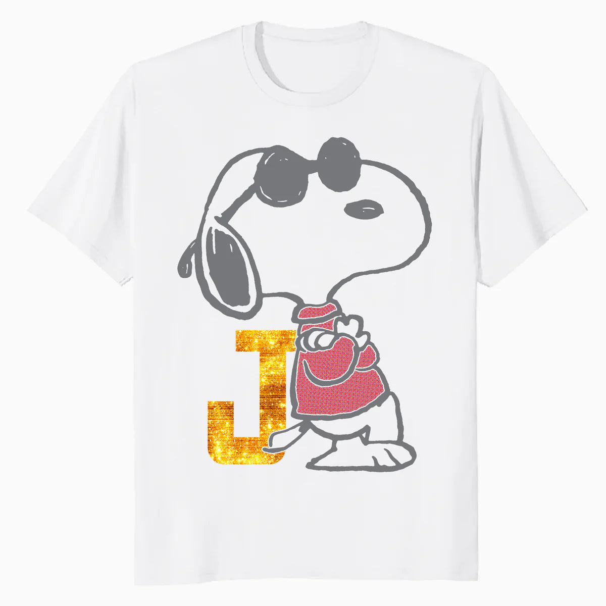Peanuts Joe Cool Snoopy Urban Sports Bling Baseball Logo Official Men's T-Shirt