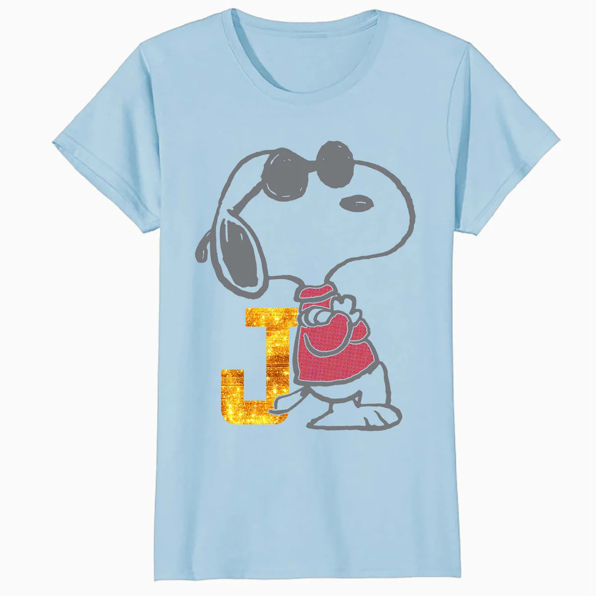 Peanuts Joe Cool Snoopy Urban Sports Bling Baseball Logo Official Women's SKINNY FIT T-Shirt