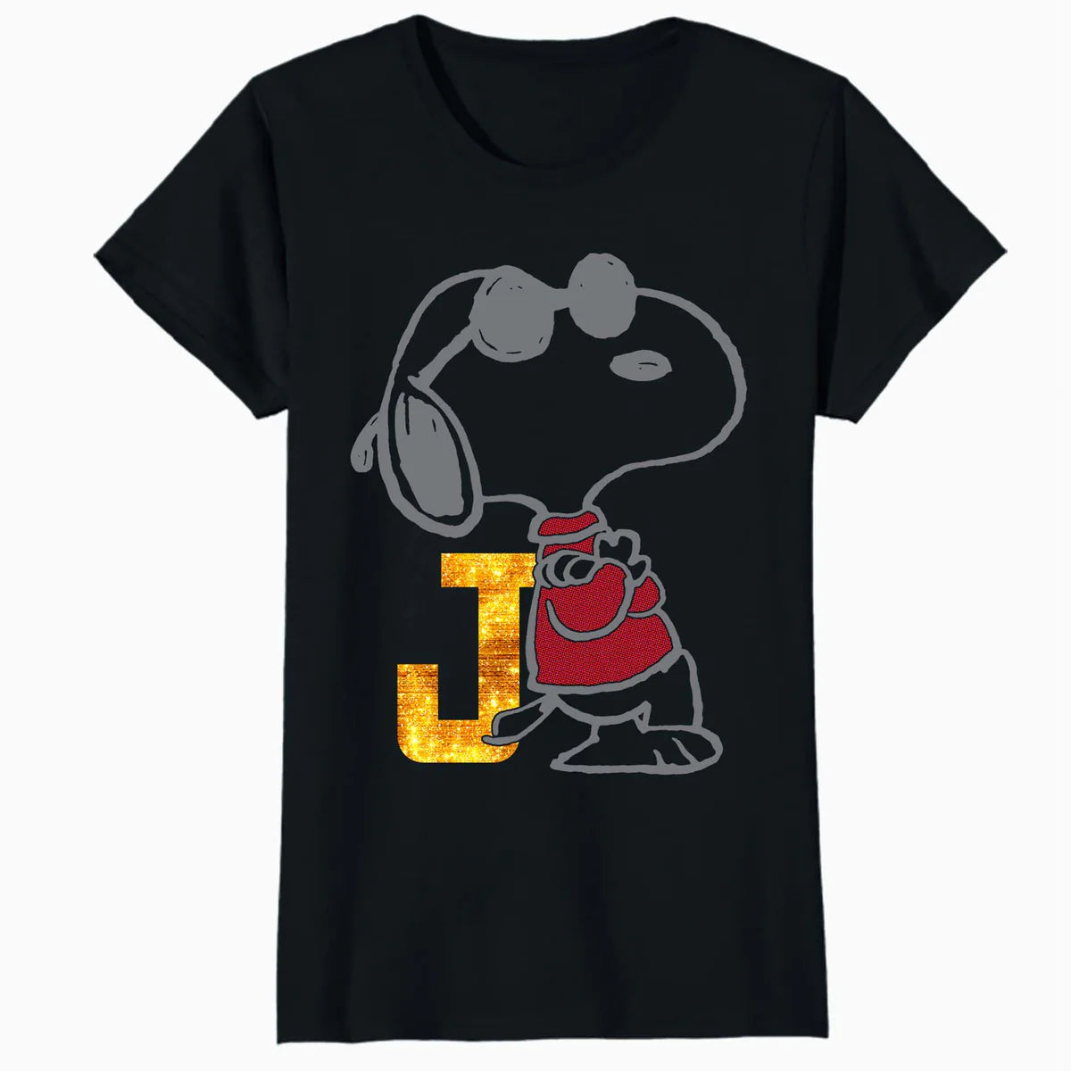 Peanuts Joe Cool Snoopy Urban Sports Bling Baseball Logo Official Women's SKINNY FIT T-Shirt