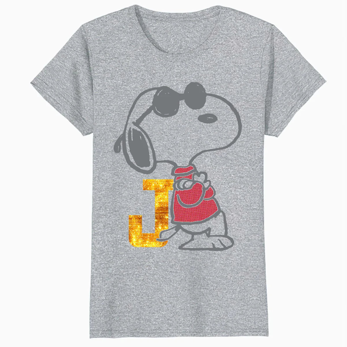 Peanuts Joe Cool Snoopy Urban Sports Bling Baseball Logo Official Women's SKINNY FIT T-Shirt