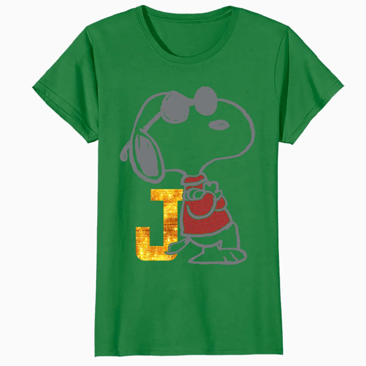 Peanuts Joe Cool Snoopy Urban Sports Bling Baseball Logo Official Women's SKINNY FIT T-Shirt