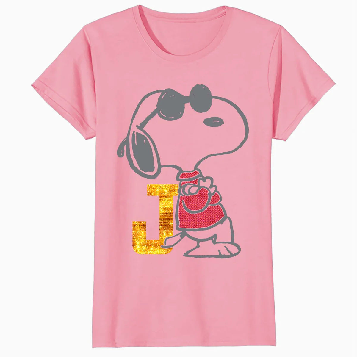 Peanuts Joe Cool Snoopy Urban Sports Bling Baseball Logo Official Women's SKINNY FIT T-Shirt