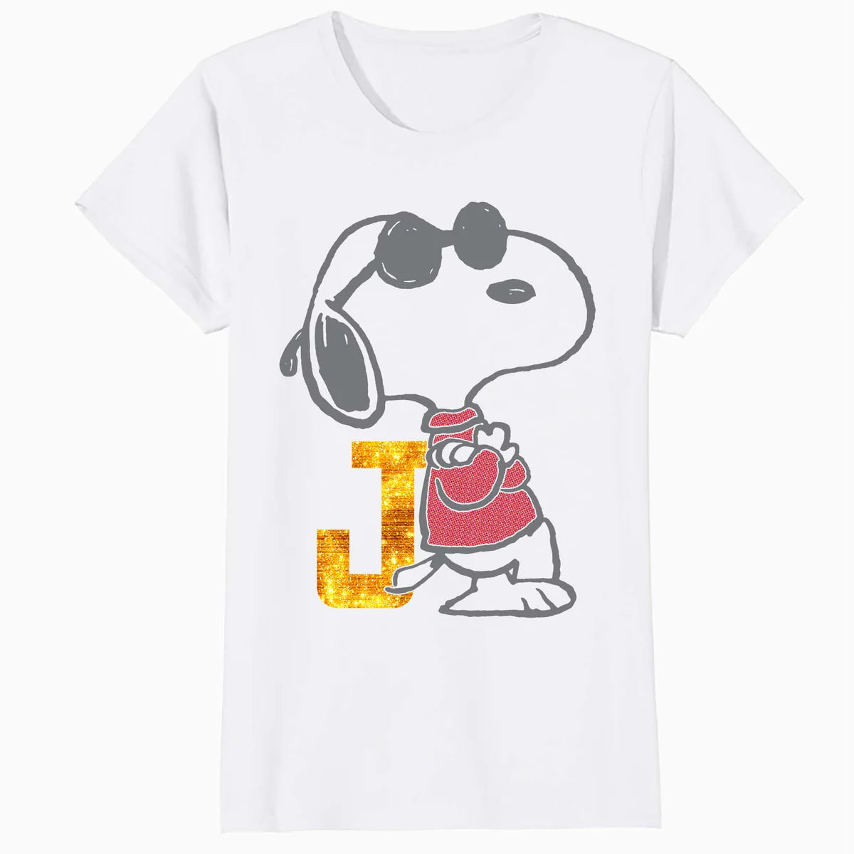 Peanuts Joe Cool Snoopy Urban Sports Bling Baseball Logo Official Women's SKINNY FIT T-Shirt