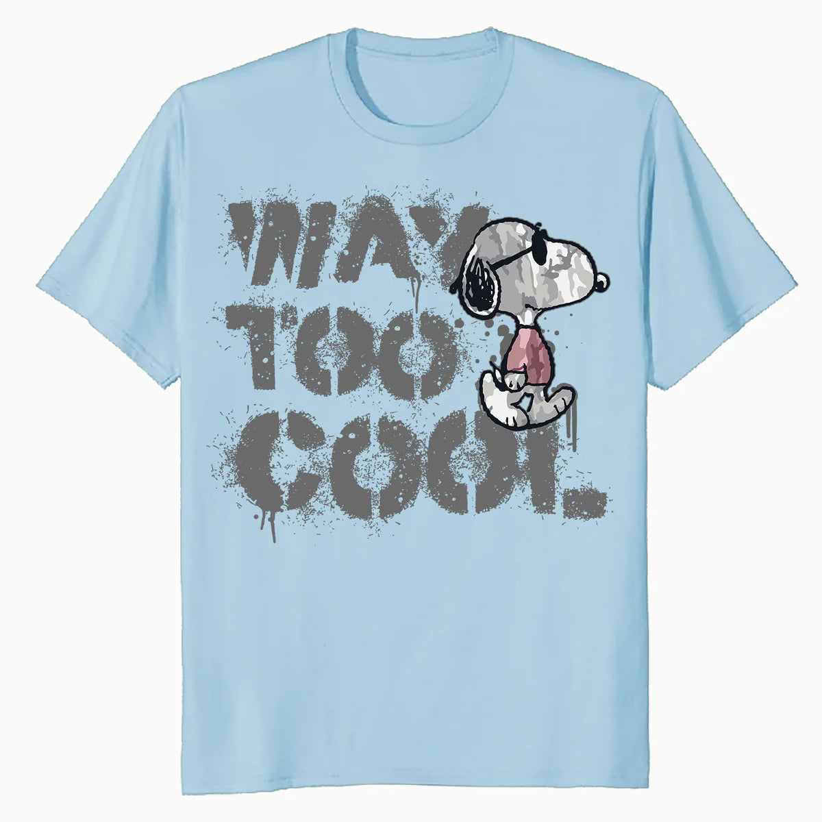 Peanuts Joe Cool Snoopy Way Too Graffiti Stencil Urban Art Official Men's T-Shirt
