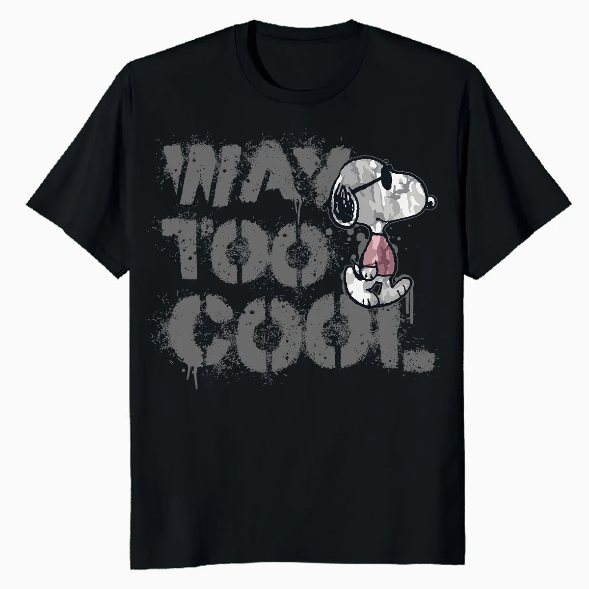 Peanuts Joe Cool Snoopy Way Too Graffiti Stencil Urban Art Official Men's T-Shirt