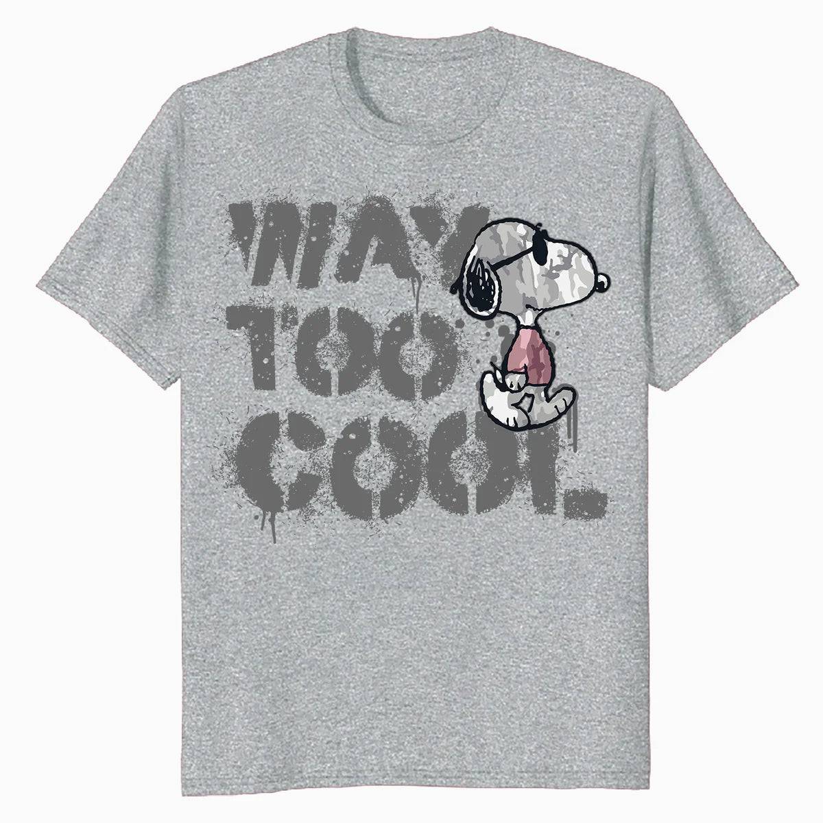 Peanuts Joe Cool Snoopy Way Too Graffiti Stencil Urban Art Official Men's T-Shirt