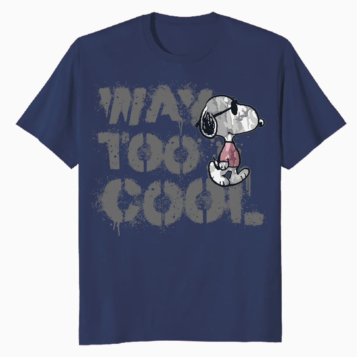 Peanuts Joe Cool Snoopy Way Too Graffiti Stencil Urban Art Official Men's T-Shirt