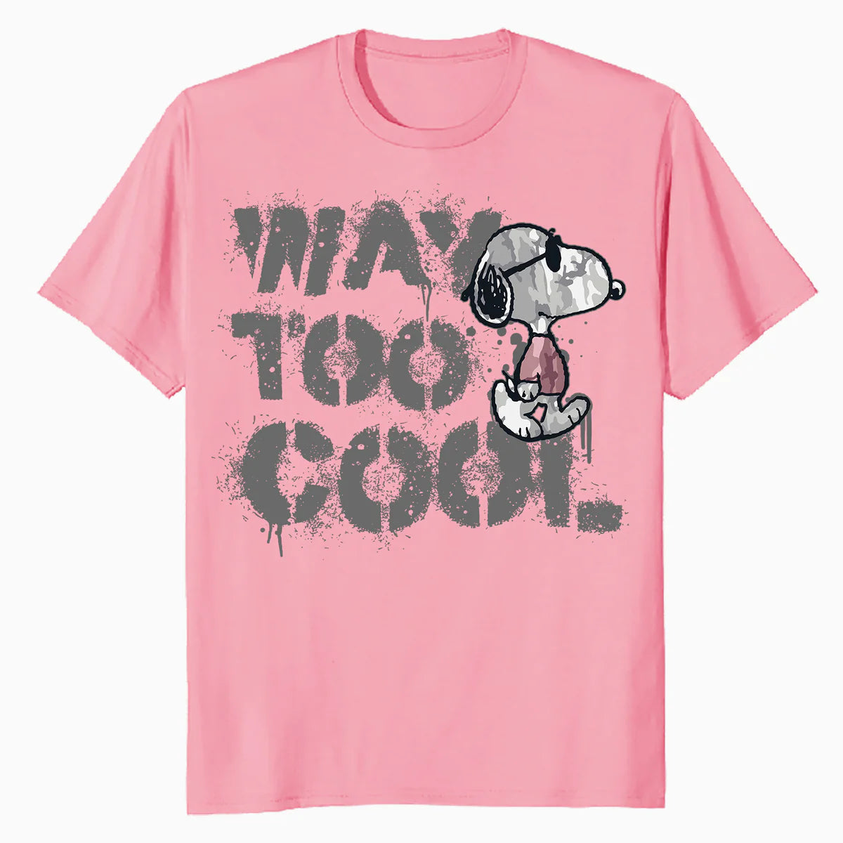 Peanuts Joe Cool Snoopy Way Too Graffiti Stencil Urban Art Official Men's T-Shirt