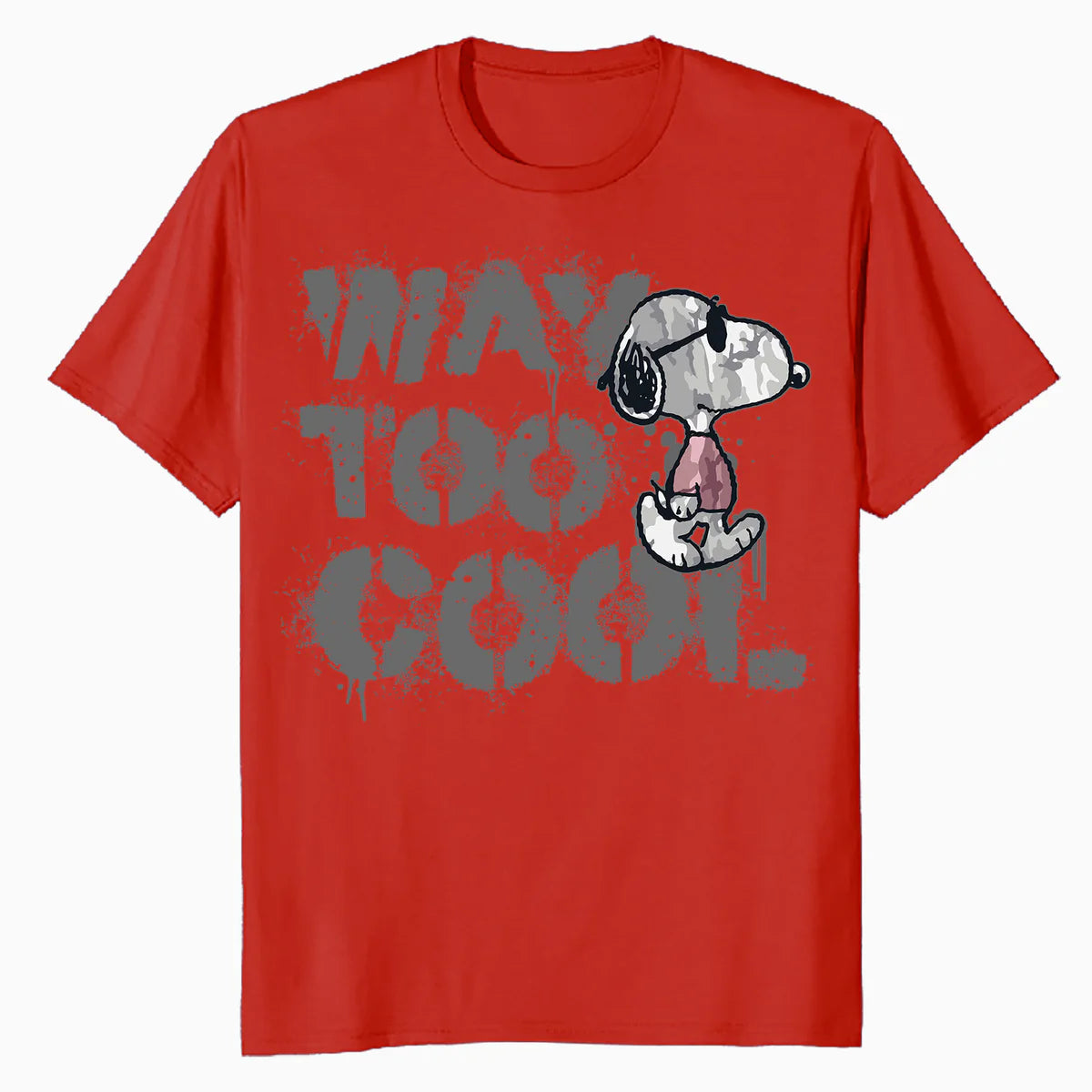 Peanuts Joe Cool Snoopy Way Too Graffiti Stencil Urban Art Official Men's T-Shirt