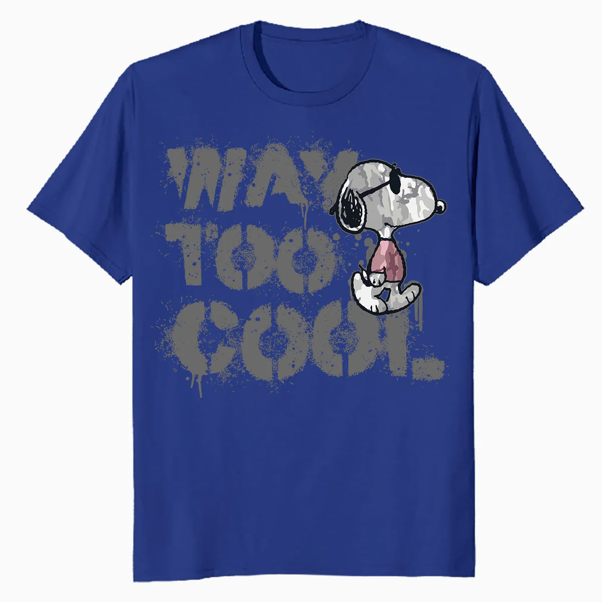 Peanuts Joe Cool Snoopy Way Too Graffiti Stencil Urban Art Official Men's T-Shirt