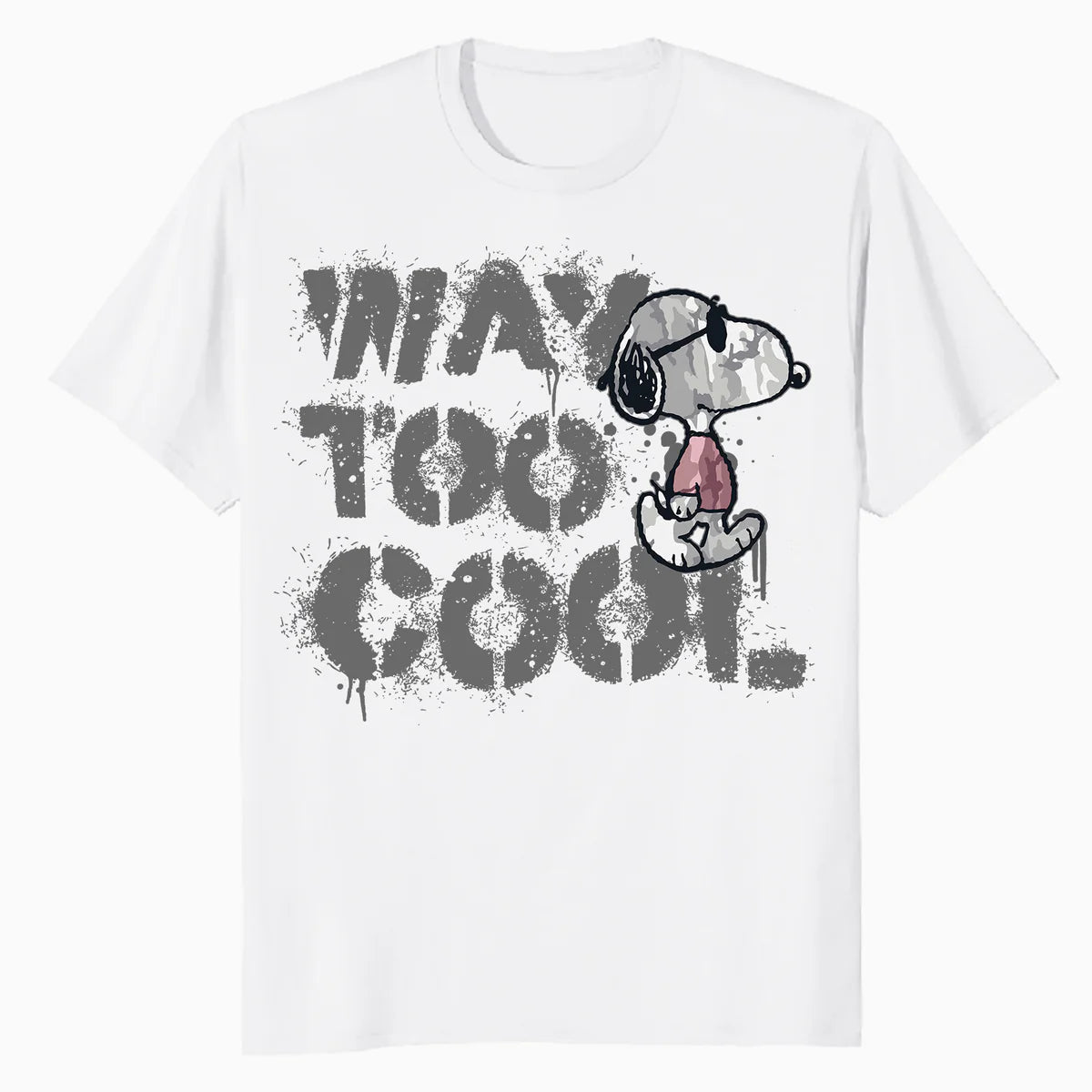 Peanuts Joe Cool Snoopy Way Too Graffiti Stencil Urban Art Official Men's T-Shirt