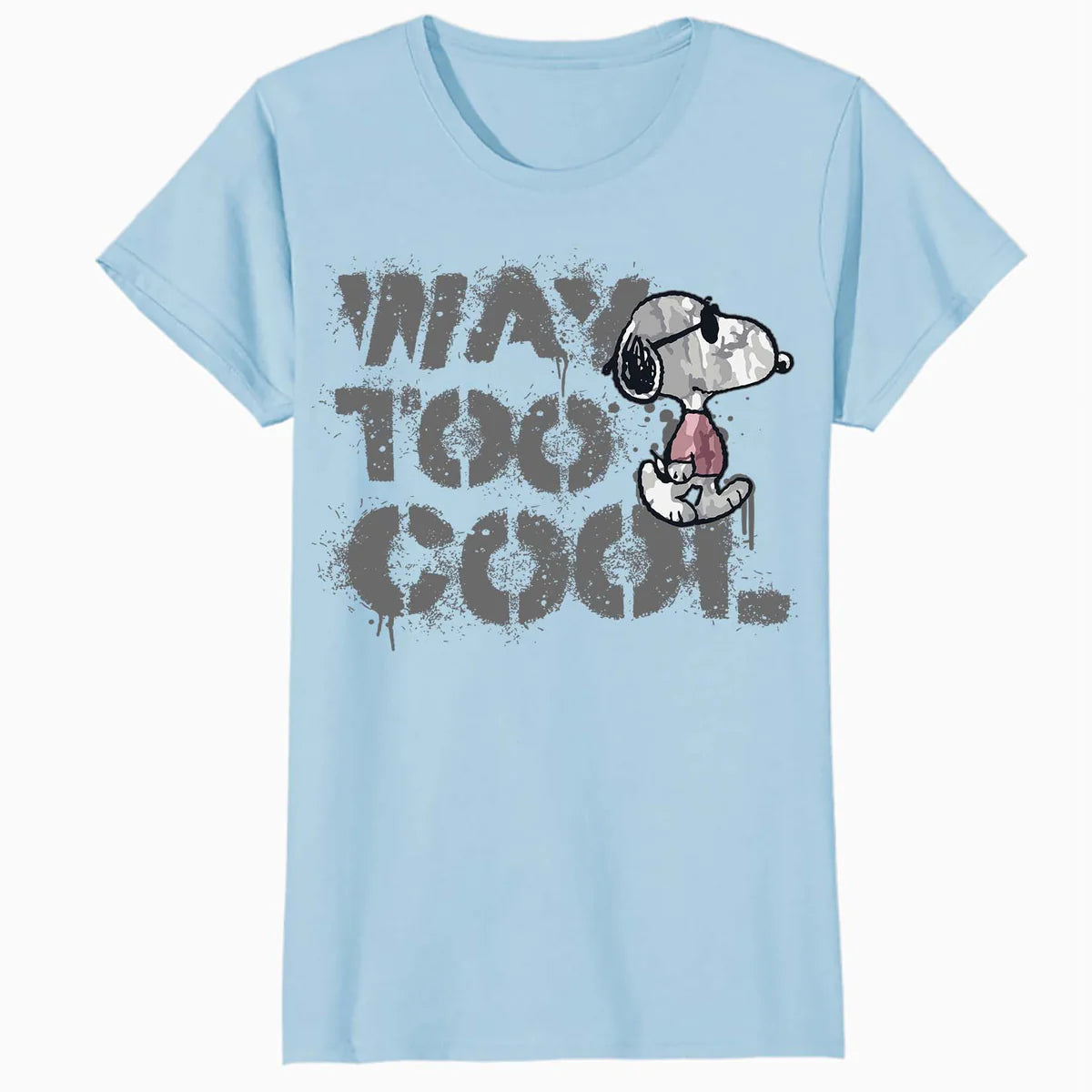 Peanuts Joe Cool Snoopy Way Too Graffiti Stencil Urban Art Official Women's SKINNY FIT T-Shirt